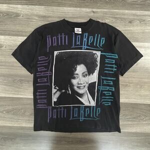 Vintage Patti LaBelle Shirt Mens Large Black Concert Tour Graphic Tee 90s Music